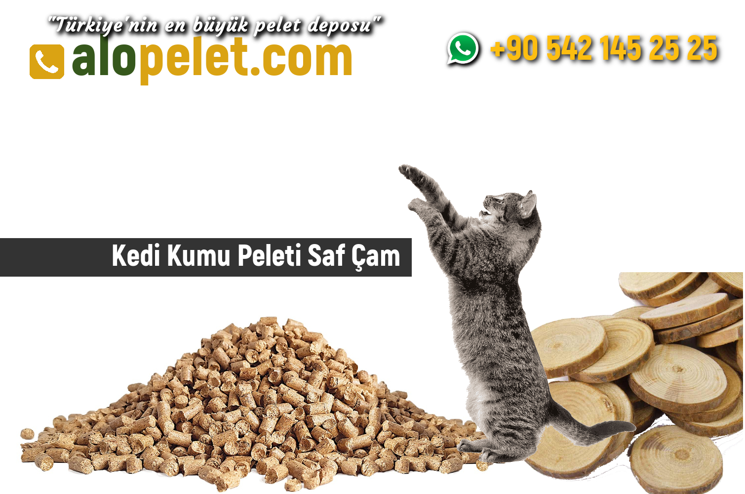 Kedi Kumu Peleti Saf Çam